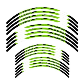 Green 21in 19in Front Rear Rim Wheel Sticker Decals For Suzuki RM RMZ Dirt Bike