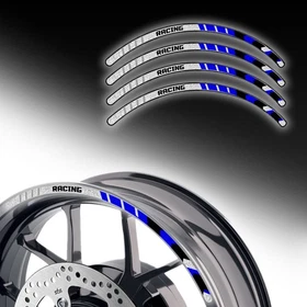 Blue 17" Rim Reflective Wheel Stickers SH30 For Yamaha MT03 18 19 20