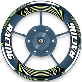 Light Green Racing Decal Wheel Sticker 17 inch BP01 For Yamaha YZF-R7 21 22