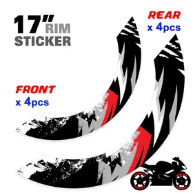 For Suzuki SV 650X 19-20 0 Wheel Inner Rim Stickers 17 inch S03B Yellow