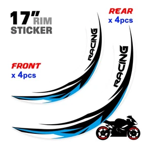 For Yamaha MT07 18-24 23 22 21 20 19 Wheel Inner Rim Stickers 17 inch S01W Red