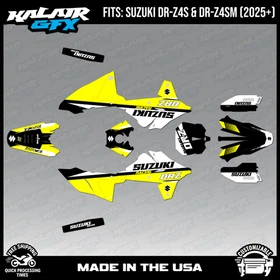 Graphics Kit for Suzuki DR-Z4S DR-Z4SM DRZ4SM 2025 2026 Voltaic-YELLOW