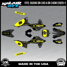 Graphics Kit for Suzuki DR-Z4S DR-Z4SM DRZ4SM 2025 2026 Speed-YELLOW-SHIFT