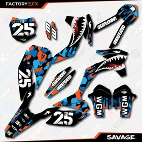 Orange Blue Savage Camo Graphics Kit fit KTM 16-18 SX SXF XC XCF 125 250 300 450