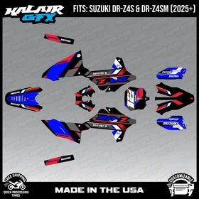 Graphics Kit for Suzuki DR-Z4S DR-Z4SM DRZ4SM 2025 2026 Veneer-RED