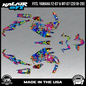 Graphics Kit for  YAMAHA FZ-07 MT-07 (2018-2020) Vandal Series - Magenta