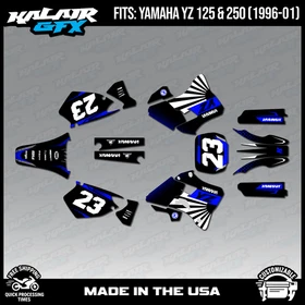 Graphics Kit for Yamaha YZ250 YZ125 (1996-2001) YZ 250 YZ 125 FH - Blue