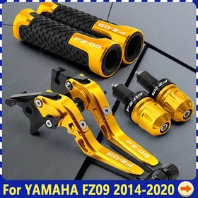 3PCS For YAMAHA FZ09 2014-2020 CNC Handlebar Grips Cap Brake Clutch Levers NEW