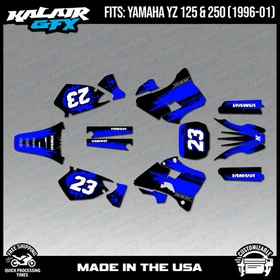 Graphics Kit for Yamaha YZ250 YZ125 (1996-2001) YZ 250 YZ 125 Splash - Blue