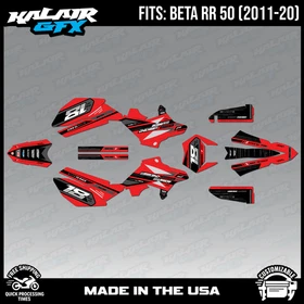 Graphics Kit for Beta RR50 (2011-2020) Warrior Series - RED