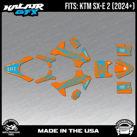 Graphics Kit for KTM Electric Mini SXE2 (2024+) Lethal - CYAN