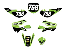 2002-2009 KAWASAKI KLX110  Factory Graphic Kit Decal Sticker with Rider Number