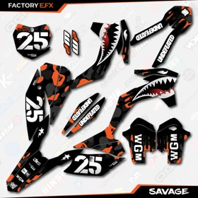Blk Orange Savage Camo Graphics Kit fits KTM 13-15 SX SXF XC XCF 125 250 300 450