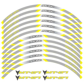 MOTORCYCLE RIM "17 STRIPES WHEEL DECALS TAPE STICKERS FOR YAMAHA MT-07 MT07
