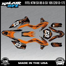 Graphics Kit for KTM 85SX 105SX SX85 SX105 (2013-2017) Guard Series - ORANGE