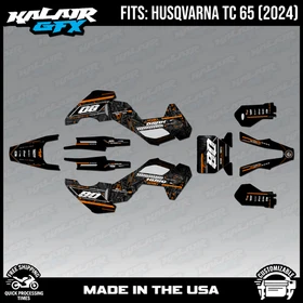 Graphics Kit for HUSQVARNA TC65 (2024) Velocity Series - Orange
