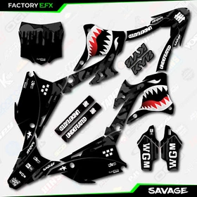 Black Savage Camo Racing Graphics Kit fits 22-25 Kawasaki KX85 Kx112 Decal Kx 85