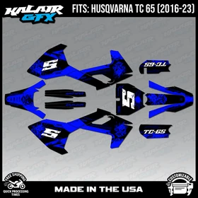 Graphics Kit for Husqvarna TC65 (2016-2023) TC 65 NightCity Series - Blue