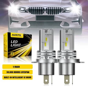 AUXITO H4 9003 LED Headlight Kit Bulbs High Low Beam Super 6500K White 900000LM