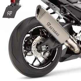 For Kawasaki Ninja 650R 06-24 23 22 Wheel Edge Rim Stickers 17 inch S02B Red