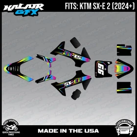 Graphics Kit for KTM Electric Mini SXE2 (2024+) Bold Series - Rainbow