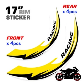 For Suzuki SV 650X 19-20 0 Wheel Inner Rim Stickers 17 inch S06W Green