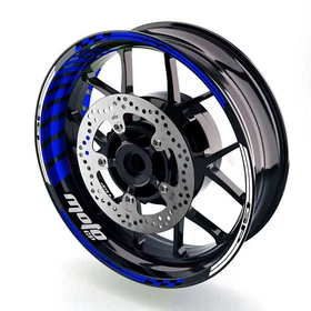 17 inch GP02 Orange Vinyl Wheel Rim Stickers For Yamaha FZ09 MT-09 18 19 20 21