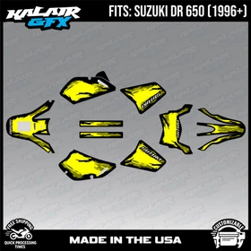 Graphics Kit for Suzuki DR650 (All Years) DR 650 Ember Series - YELLOW