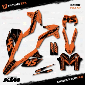 Black & Orange Slick Graphics Kit fits KTM 13-16 EXC EXC/F XCW 125 250 300 450