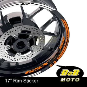 ORANGE AA01 17" Wheel Rim Decals Sticker Inner For Suzuki GSXR 1000 01-20 18 19