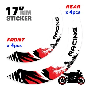 For Yamaha MT09 18-24 23 22 21 20 Wheel Inner Rim Stickers 17 inch S05W Red