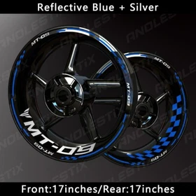 Reflective Motorcycle Wheel Sticker Rim Tape Decals Fits For YAMAHA MT09