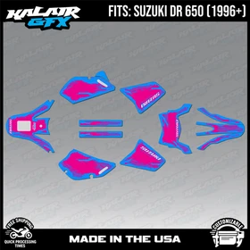 Graphics Kit for Suzuki DR650 (All Years) DR 650 Ember Series - MAGENTA