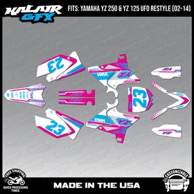 Graphics Kit for Yamaha YZ250 YZ125 (2002-2014) UFO PLASTICS Viper - Magenta