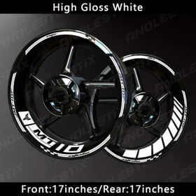 Reflective Motorcycle Wheel Sticker Rim Tape Decals Fits For YAMAHA MT10