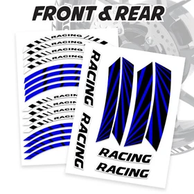 TTIN 17'' Rim Wheel Stickers Decal Kit For Kawasaki Ninja 650R 06-21 20 19 18 17
