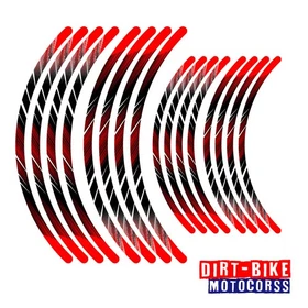 Red LINE 02 MX Wheel Rim Sticker Decals For Honda XR 650L 1993-2009 08 07 06 05