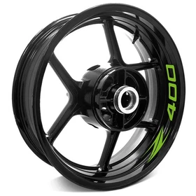 L-Green Stripe Decal Wheel Stickers For Kawasaki Z400 24 23 22 21 20 19-24