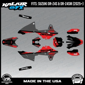 Graphics Kit for Suzuki DR-Z4S DR-Z4SM DRZ4SM 2025 2026 Voltaic-RED