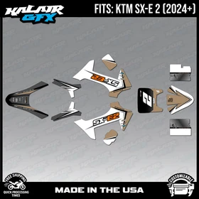Graphics Kit for KTM Electric Mini SXE2 (2024+) Razor Series - Tan