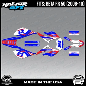 Graphics Kit for Beta RR50 (2006-2010) Orange-crew Series - BLUE