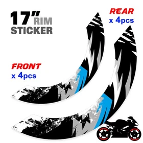 For Yamaha FZ09 MT-09 18-24 23 22 Wheel Inner Rim Stickers 17 inch S03B Blue