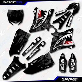 Black Savage Camo Graphics Kit fits 15-21 Yamaha YZ125 YZ250 YZ 125 250 Decals