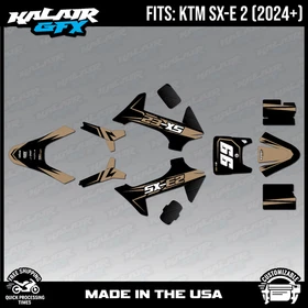 Graphics Kit for KTM Electric Mini SXE2 (2024+) Bold Series - Tan