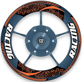 Orange Racing Decal Wheel Sticker 17 inch BP03 For Suzuki SV 650X 19 20