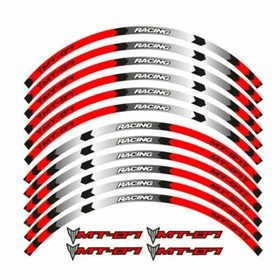 FOR YAMAHA MT07 MT-07 MOTORCYCLE RIM "17 STRIPES WHEEL DECALS TAPE STICKERS