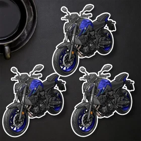 Yamaha MT-07 2021-2025 Stickers - Set of 3 Kiss-Cut Motorcycle Decals