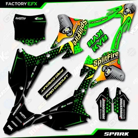 Green Spark Racing Graphics Kit fits 22-25 Kawasaki KX85 Kx112 Decal Kx 85 112