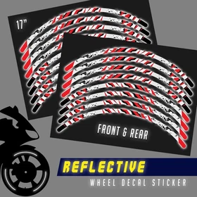 Reflective Rim Wheel Stickers Fits 17" SH11 For Yamaha MT07 MT-07 18-21 20 19
