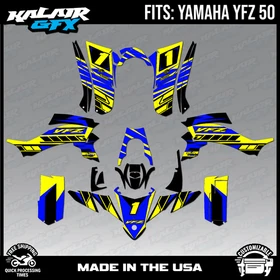 Graphics Kit for Yamaha YFZ 50 YFZ50 (All Years) Blazing Series - Yellow